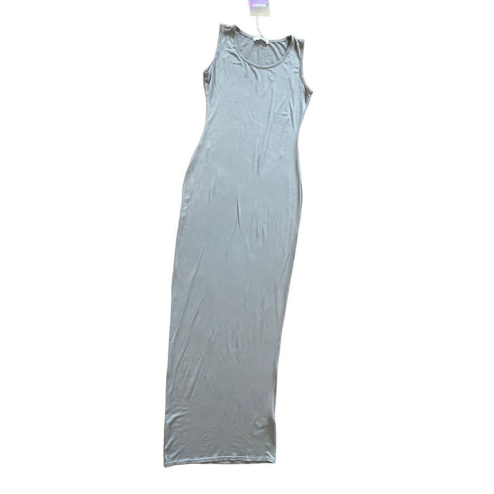 Missguided square neck blue gray maxi dress size 6 NWT